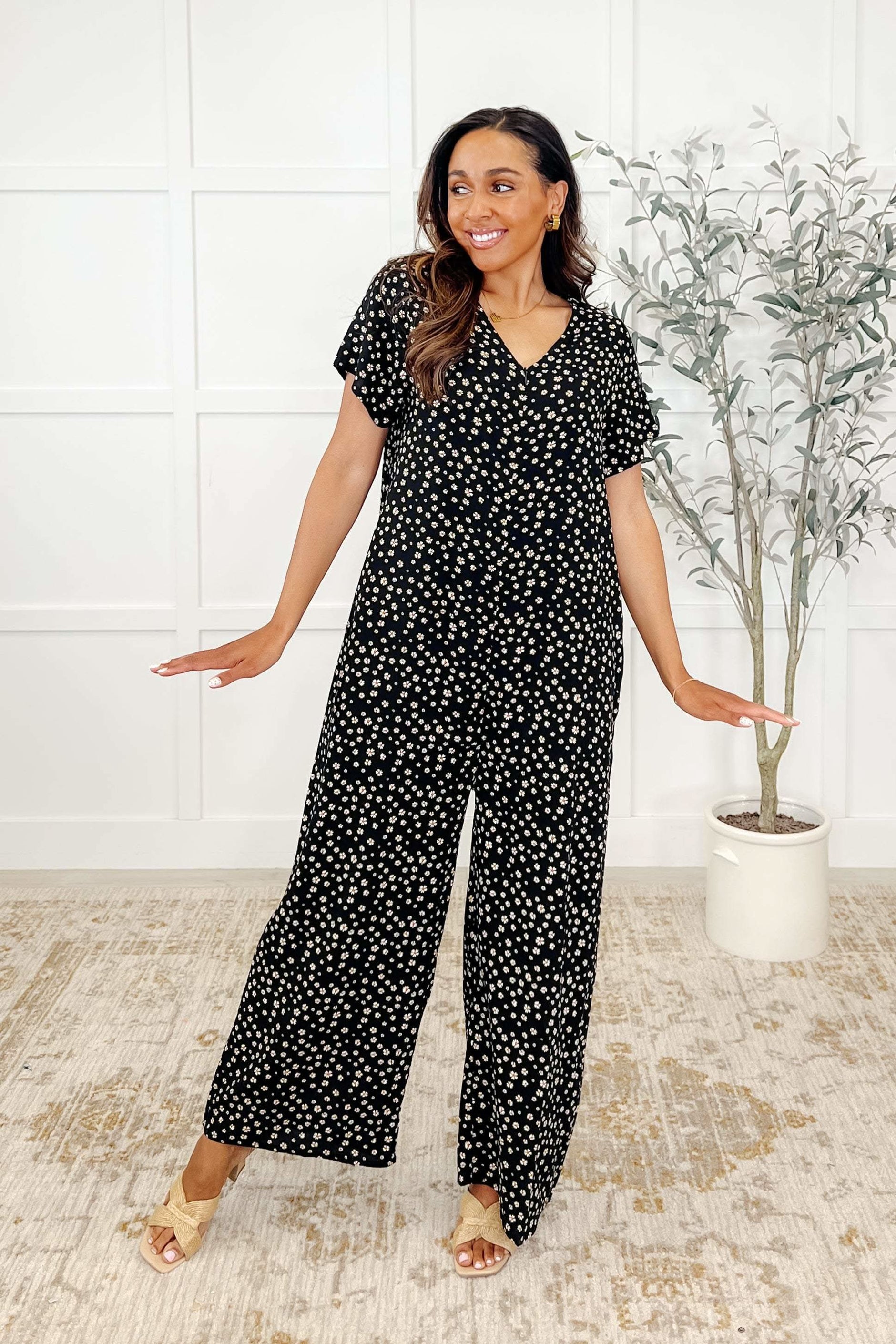 Jasmine Jumpsuit Blossoms - SwagglyLife Home & Fashion